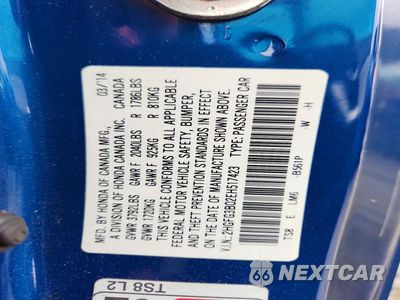 Zdjęcie 12 z 12 samochodu: 2014 HONDA CIVIC EXL VIN:2HGFG3B02EH517423 - miniatura