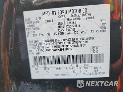Zdjęcie 13 z 13 samochodu: 2010 FORD ESCAPE XLS VIN:1FMCU9C74AKB41878 - miniatura