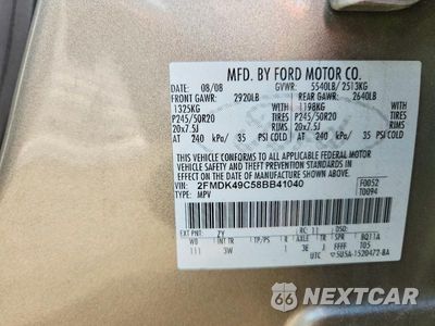 Zdjęcie 13 z 13 samochodu: 2008 FORD EDGE LIMITED VIN:2FMDK49C58BB41040 - miniatura