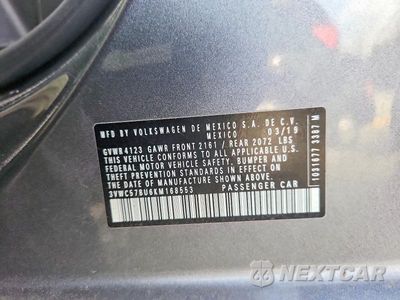 Zdjęcie 12 z 12 samochodu: 2019 VOLKSWAGEN JETTA S VIN:3VWC57BU6KM168553 - miniatura