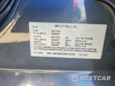 Zdjęcie 13 z 13 samochodu: 2022 TESLA MODEL Y VIN:7SAYGAEE8NF420335 - miniatura