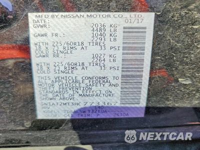 Zdjęcie 12 z 12 samochodu: 2017 NISSAN ROGUE SL VIN:5N1AT2MT3HC773367 - miniatura
