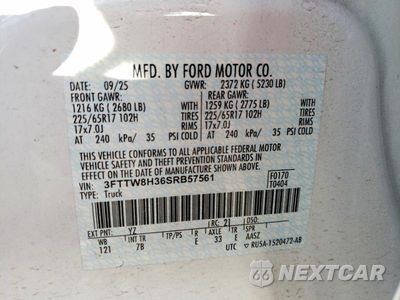Zdjęcie 12 z 12 samochodu: 2025 FORD MAVERICK VIN:3FTTW8H36SRB57561 - miniatura