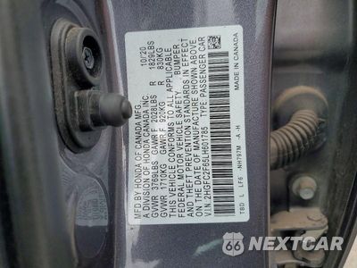 Zdjęcie 12 z 12 samochodu: 2020 HONDA CIVIC LX VIN:2HGFC2F65LH601785 - miniatura