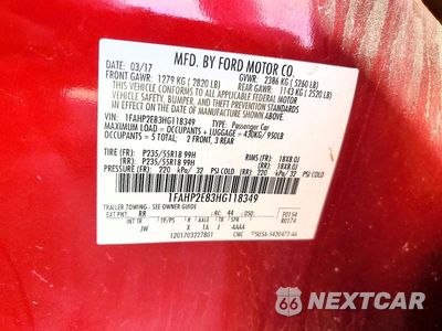 Zdjęcie 12 z 12 samochodu: 2017 FORD TAURUS SEL VIN:1FAHP2E83HG118349 - miniatura