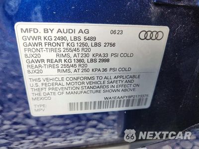 Zdjęcie 14 z 14 samochodu: 2023 AUDI Q5 PREMIUM PLUS 45 VIN:WA1EAAFY8P2173375 - miniatura