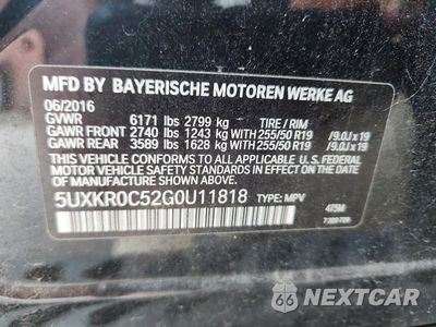 Zdjęcie 13 z 13 samochodu: 2016 BMW X5 XDRIVE35I VIN:5UXKR0C52G0U11818 - miniatura