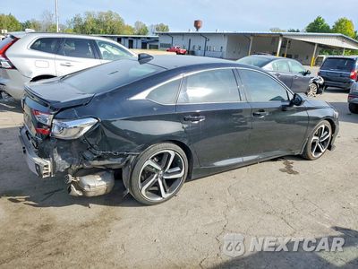 Trzecie zdjęcie samochodu z tyłu: 2019 HONDA ACCORD SPORT VIN:1HGCV1F35KA065852 - miniatura
