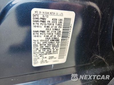 Zdjęcie 14 z 14 samochodu: 2013 NISSAN ROGUE S VIN:JN8AS5MT8DW035926 - miniatura