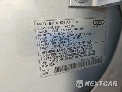 Zdjęcie 13 z 13 samochodu: 2017 AUDI Q7 PREMIUM PLUS VIN:WA1LAAF77HD037758 - miniatura