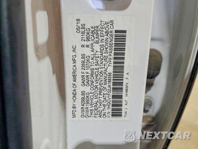 Zdjęcie 12 z 12 samochodu: 2018 HONDA ACCORD EXL VIN:1HGCV1F52JA188556 - miniatura