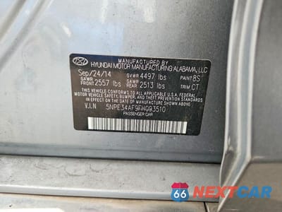 Zdjęcie 12 z 12 samochodu: 2015 HYUNDAI SONATA LIMITED VIN:5NPE34AF9FH093510 - miniatura