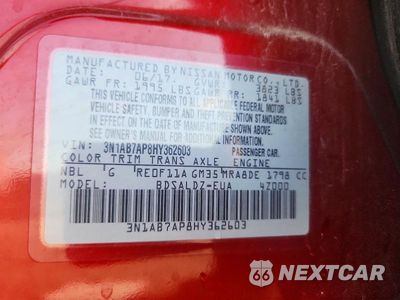 Zdjęcie 12 z 12 samochodu: 2017 NISSAN SENTRA SV VIN:3N1AB7AP8HY362603 - miniatura