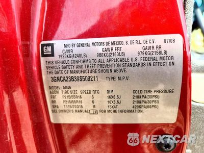 Zdjęcie 12 z 12 samochodu: 2009 CHEVROLET HHR LT VIN:3GNCA23B39S509211 - miniatura