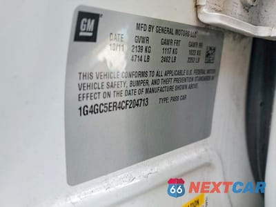 Zdjęcie 13 z 13 samochodu: 2012 BUICK LACROSSE VIN:1G4GC5ER4CF204713 - miniatura