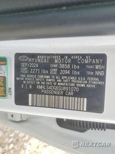 Zdjęcie 13 z 13 samochodu: 2025 HYUNDAI ELANTRA SEL VIN:KMHLS4DG6SU891070 - miniatura
