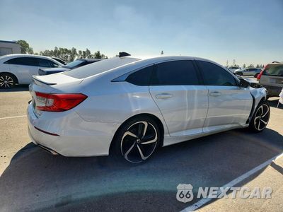 Trzecie zdjęcie samochodu z tyłu: 2021 HONDA ACCORD SPORT VIN:1HGCV1F39MA038608 - miniatura