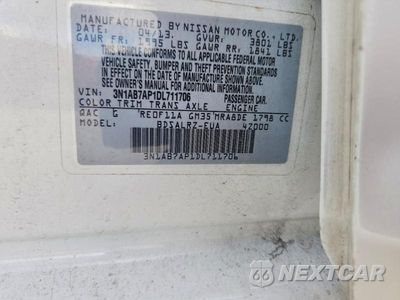 Zdjęcie 12 z 12 samochodu: 2013 NISSAN SENTRA S VIN:3N1AB7AP1DL711706 - miniatura