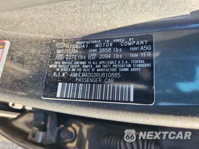 Zdjęcie 12 z 12 samochodu: 2024 HYUNDAI ELANTRA SEL VIN:KMHLM4DG3RU810885 - miniatura