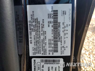Zdjęcie 12 z 12 samochodu: 2020 FORD FUSION TITANIUM VIN:3FA6P0K99LR128040 - miniatura