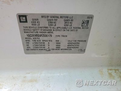 Zdjęcie 12 z 12 samochodu: 2015 CHEVROLET SILVERADO K2500 HEAVY DUTY LT VIN:1GC2KVEG0FZ536179 - miniatura