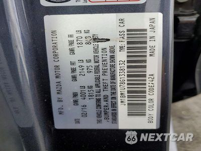 Zdjęcie 12 z 12 samochodu: 2016 MAZDA 3 SPORT VIN:JM1BM1U78G1338132 - miniatura