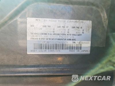 Zdjęcie 12 z 12 samochodu: 2007 MAZDA 3 I VIN:JM1BK12F271612179 - miniatura