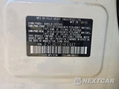 Zdjęcie 12 z 12 samochodu: 2014 SUBARU FORESTER 2.5I PREMIUM VIN:JF2SJAEC0EH430443 - miniatura