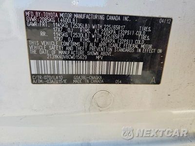 Zdjęcie 12 z 12 samochodu: 2012 TOYOTA RAV4 LIMITED VIN:2T3YK4DV8CW015629 - miniatura