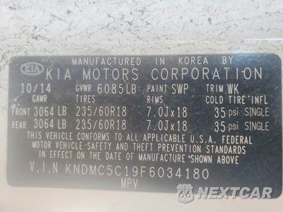 Zdjęcie 15 z 15 samochodu: 2015 KIA SEDONA EX VIN:KNDMC5C19F6034180 - miniatura