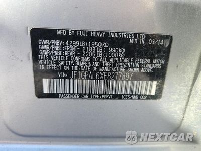 Zdjęcie 14 z 14 samochodu: 2014 SUBARU IMPREZA SPORT PREMIUM VIN:JF1GPAL6XE8277897 - miniatura