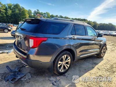 Trzecie zdjęcie samochodu z tyłu: 2020 FORD EXPLORER PLATINUM VIN:1FM5K8HC6LGA24579 - miniatura