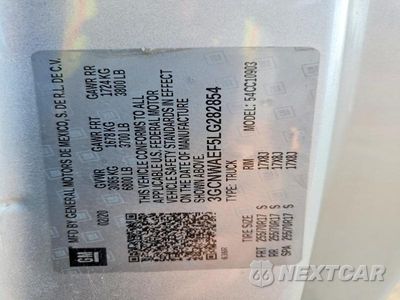 Zdjęcie 12 z 12 samochodu: 2020 CHEVROLET SILVERADO C1500 VIN:3GCNWAEF5LG282854 - miniatura