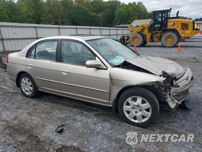 Czwarte zdjęcie samochodu z boku: 2001 HONDA CIVIC EX VIN:2HGES25771H554152 - miniatura