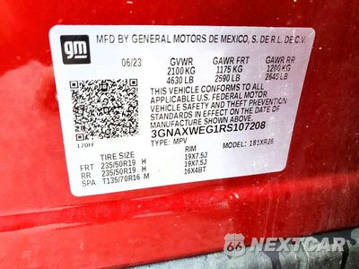 Zdjęcie 14 z 14 samochodu: 2024 CHEVROLET EQUINOX RS VIN:3GNAXWEG1RS107208 - miniatura