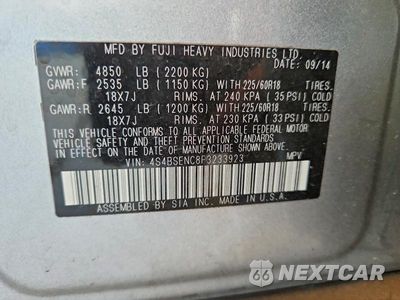 Zdjęcie 12 z 12 samochodu: 2015 SUBARU OUTBACK 3.6R LIMITED VIN:4S4BSENC8F3233923 - miniatura