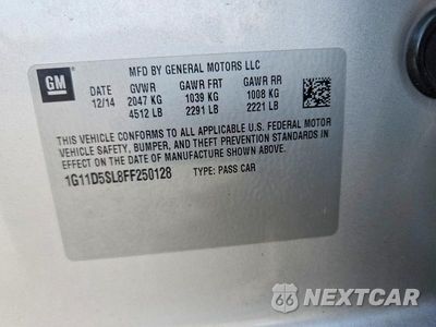 Zdjęcie 12 z 12 samochodu: 2015 CHEVROLET MALIBU 2LT VIN:1G11D5SL8FF250128 - miniatura