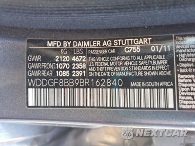 Zdjęcie 12 z 12 samochodu: 2011 MERCEDES-BENZ C 300 4MATIC VIN:WDDGF8BB9BR162840 - miniatura