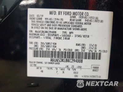 Zdjęcie 13 z 13 samochodu: 2019 FORD ECOSPORT TITANIUM VIN:MAJ6S3KL8KC294008 - miniatura