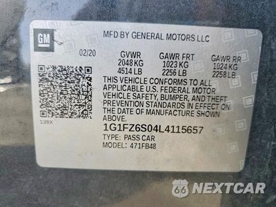 Zdjęcie 12 z 12 samochodu: 2020 CHEVROLET BOLT EV PREMIER VIN:1G1FZ6S04L4115657 - miniatura