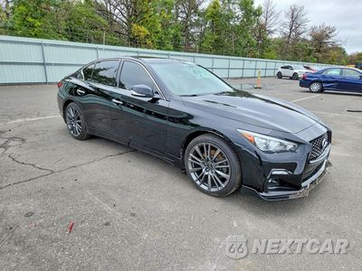 Czwarte zdjęcie samochodu z boku: 2019 INFINITI Q50 3.0T LUXE VIN:JN1EV7AP9KM514679 - miniatura