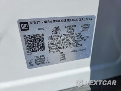 Zdjęcie 13 z 13 samochodu: 2023 CHEVROLET EQUINOX PREMIER VIN:3GNAXNEG5PL193253 - miniatura