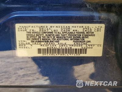 Zdjęcie 12 z 12 samochodu: 2011 NISSAN SENTRA 2.0 VIN:3N1AB6AP8BL697102 - miniatura