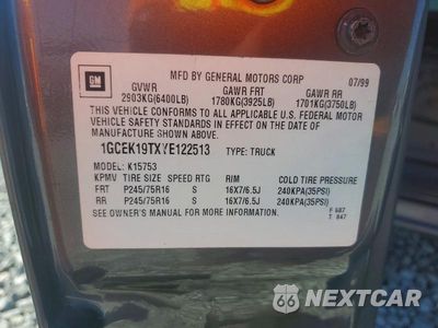 Zdjęcie 12 z 12 samochodu: 2000 CHEVROLET SILVERADO K1500 VIN:1GCEK19TXYE122513 - miniatura