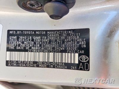 Zdjęcie 12 z 12 samochodu: 2011 TOYOTA COROLLA LE VIN:2T1BU4EE4BC752317 - miniatura