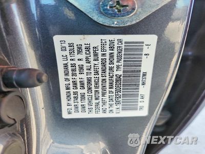 Zdjęcie 12 z 12 samochodu: 2013 HONDA CIVIC LX VIN:19XFB2F50DE028042 - miniatura