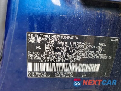 Zdjęcie 13 z 13 samochodu: 2005 TOYOTA RAV4 BASE VIN:JTEHD20V050040192 - miniatura