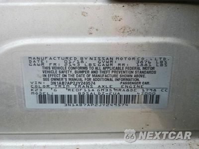 Zdjęcie 12 z 12 samochodu: 2018 NISSAN SENTRA SV VIN:3N1AB7AP2JY249574 - miniatura
