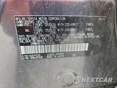 Zdjęcie 14 z 14 samochodu: 2017 TOYOTA RAV4 XLE VIN:JTMWFREV2HJ129185 - miniatura