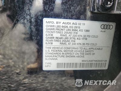 Zdjęcie 13 z 13 samochodu: 2019 AUDI Q7 PREMIUM PLUS VIN:WA1LHAF70KD032128 - miniatura